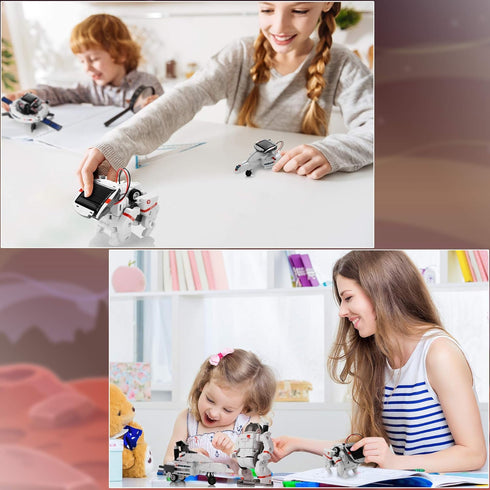 Solar Robot Toys 6 in 1 STEM Learning Kits, Educational Space Exploration Fleet for Kids Aged 8-12