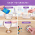 Mosaic Arts and Crafts Kit for Kids, Create 3 Glass Tile Mosaic Art Projects with Templates and Supplies