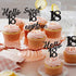 24 PCS 18th Birthday Cupcake Toppers, Sweet 18 Hello 18 Eighteen Cake Decorations Supplies (Black)