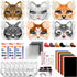 Blurap 101 PCS Therian Mask Kit Cat Masks Halloween Furry Mask Kit