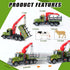 Chyucjl 3 4 5 6 7 Playset Ages3+ Large Farm Animal Transportation Truck Toys for Year Old Boys Girls Kids Toddlers
