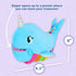 Buckle Toys - Bubbly Narwhal - Develop Fine Motor Skills - Sensory Learning Activity Toys - Toddler Plane Travel