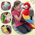 18'' Mommy 4 Tezituor Macaw Parrot Stuffed Animals with Babies, Stuffed Parrot Plush with Baby Parrots, Realistic