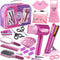 Hair Salon Pretend Play Toys for Girls - Makeup Playset with Hairdryer, Straightener, and Portable Box for Ages 3-6