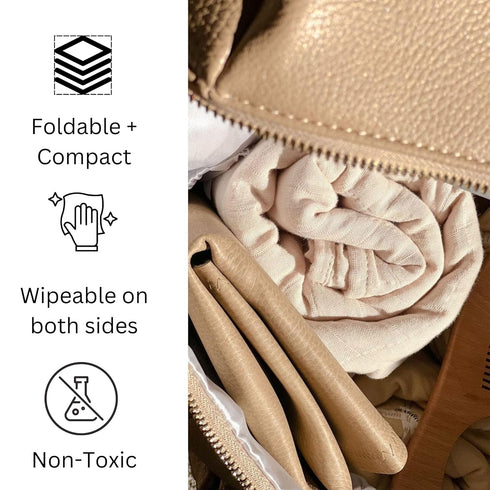 14"x22" Uniklook Leather Portable Changing Pad- Vegan Leather - Travel Changing Mat - Baby Changing mat - Multipurpose