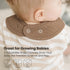 10-Pack Konssy Muslin Baby Bibs, Soft Cotton Bandana Bibs for Drooling & Teething, Unisex Solid Colors for Boys