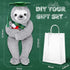 Plush Bear 10 Inch Stuffed Animal for Class of 2025 Graduation Gifts, Green Sloth with Clear PVC Bag