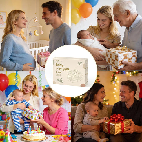 5 Tummy Baby Play Gym & Activity Mat, Baby Play Mat with Detachable Toys, Promotes Motor Skills & Sensory Development