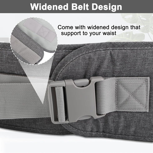 Baby Hip Carrier, Baby Carrier with Adjustable Waistband & Breathable Mesh, Ergonomic Carrier with Non-Slip Hip Seat