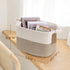 Goodpick Woven Storage Basket for Shelves, Cotton Rope Dog Toy Bin, Square Baskets for Storage Shelves, Brown and