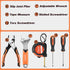 10-Piece Set 6+ REXBETI Kids Tool with Real Hand Tools, Orange Durable Storage Bag, Children Learning Tool Kit for Home