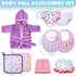 21 Pcs Baby Doll Accessories Diaper Bag Set with Feeding and Caring Accessories for Boys Girls Birthday Gifts