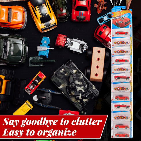 15 Pcs Model Car Display Cases Wall Mount, Holds Up to 225 Cars, Compatible with Hot Wheels, Diecast Blister Car