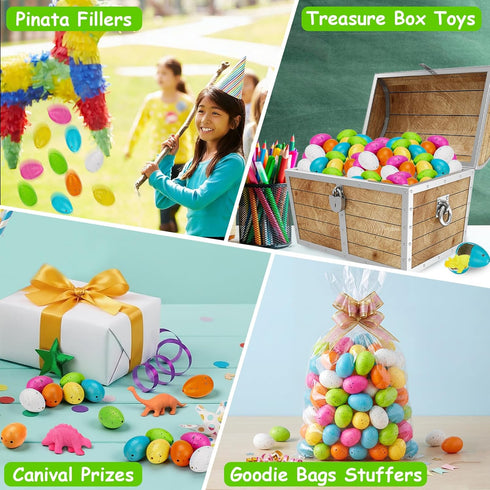 60PCS Summer Small Hatching Dinosaur Eggs for Dinosaur Birthday Party Favors Goodie Treat Bag Stuffers Classroom