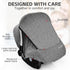 Youpinby Baby Car Seat Cover, Extra Large Mesh Window, Breathable Fabric, Infant Windproof Canopy, Universal Fit
