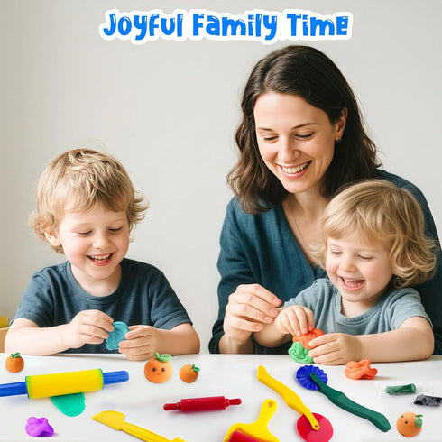 6 Set Clay and Dough Tools Pieces Basic Dough Tool for Kids, Variety of Rolling Pins, Rollers, Cutters