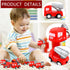 30 Pcs Mini Pullback Fire Truck Toy, Small Red Emergency Vehicles for Firefighter Party Supplies, 10 Styles