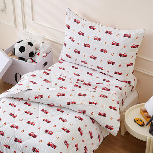 LONAVA Toddler Kids Comforter Set - 4 Pieces Toddler Bedding Sets for
