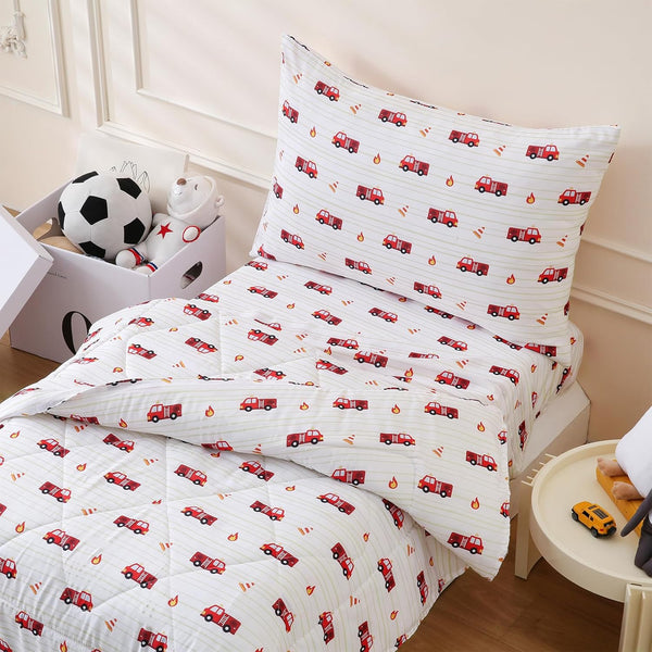 LONAVA Toddler Kids Comforter Set - 4 Pieces Toddler Bedding Sets for