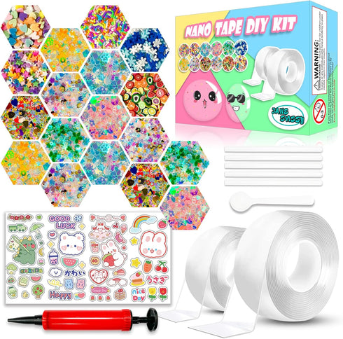 Nano Tape Bubble Kit, Nano Squishy Making kit Tape Bubbles, Arts and