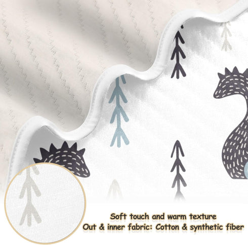 Qilmy Viking Ships Baby Blanket for Boys Girls Kids with Soft Cotton, Cute Cozy Warm Nursery Receiving Swaddle Blanket for Toddler Infant Crib, 30 x 40 Inch by Qilmy