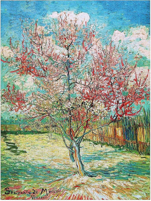 Moruska The Pink Peach Tree by Vincent Van Gogh Puzzle 1000 Piece Art Jigsaw Puzzles for Adults