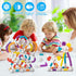 ROUSKY Set, 66 (66PCS) Magnetic Building Blocks Construction Pieces, Educational STEM Toy with Flexible Tubes