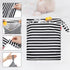 2Pack Damero Breast Pump Parts Bag, Wet Bag for Breast Pump Parts Storage with Waterproof Mat, Black Strips