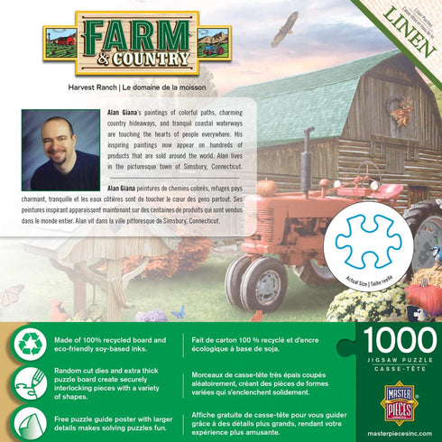 MasterPieces 1000 Piece Jigsaw Puzzle for Adults - Harvest Ranch - 19.25"x26.75"