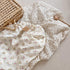 2 Pack, 100% Set 52"x28", BuLuTu Muslin Floral Print Crib Sheets Soft Breathable Cotton Neutral Fitted Sheets