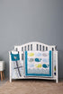 CribMATE Embroidery Crib Diaper Stacker Blue Whale Arrow Crib Diaper Hanging Bag (Blue Whale Arrow)