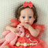 20 Inch Set, F963 3+ SCOM Reborn Baby Doll, Realistic Toddler Girl Doll with Soft Weighted Cloth Body & Vinyl Limbs