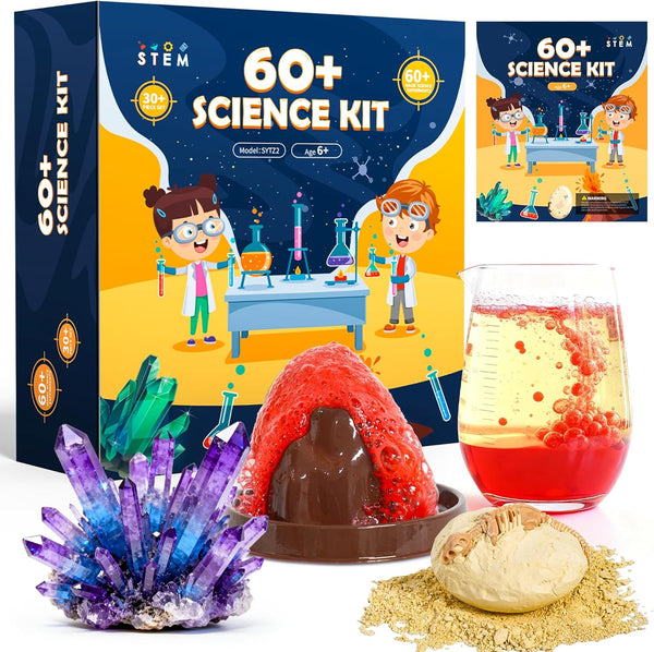 Melican 60+ Science Experiment Kit for Kids Ages 8+, STEM Educational Science