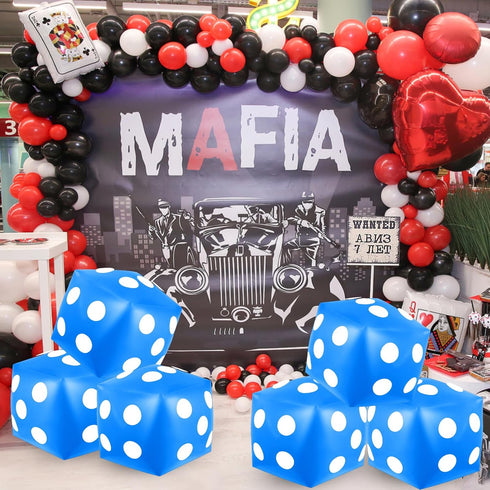 4 Pieces Jumbo Inflatable Dice, 12.6 Inch Large Fun Dice Toy for Indoor Outdoor Lawn Game Pool Party