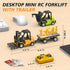 1/64 3 1 10CH RC Forklift Toy, in Mini Forklift Remote Control & App Remote Control Forklift with Trailer & Fork