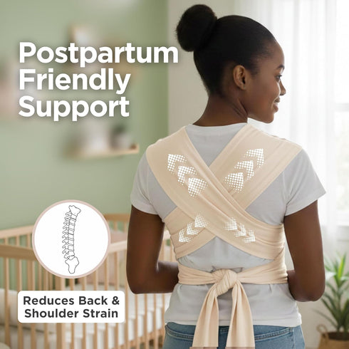 (8-35 lbs) Baby Wraps Carrier Newborn to Toddler Soft, Hands-Free & Stretchy Cotton Ergonomic, Breathable, Machine