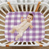 Flradish Cozy 27 39 Purple Gingham Crib Sheets for Boys or Girls,Stretchy Fitted Soft Breathable Crib Sheet