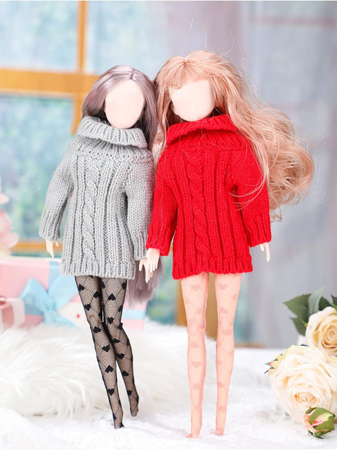 Sotiff 10 Pairs Handmade Doll Lace Stockings, Long Sock Female Doll Socks, Casual Accessories for DIY Baby Doll Clothes