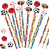 Chivao 12 Set Sports Pencils and Erasers, Baseball Soccer Football Basketball for School Sports Students