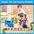 chikro 3-4 3-4 Domino Train Toys Games for Kids - Automated Dominoes-Placing Model Train for Toddlers Age Montessori