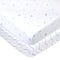American Baby Company 2 Pack 100% Natural Cotton Fitted Mini Crib Sheets, 38" x 24", Blue Star/Zigzag