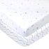 American Baby Company 2 Pack 100% Natural Cotton Fitted Mini Crib Sheets, 38" x 24", Blue Star/Zigzag