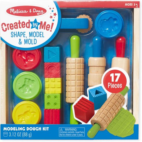 Melissa & Doug Clay Activity Set - 4 Tubs of Modeling Dough and Tools for Kids Ages 3+