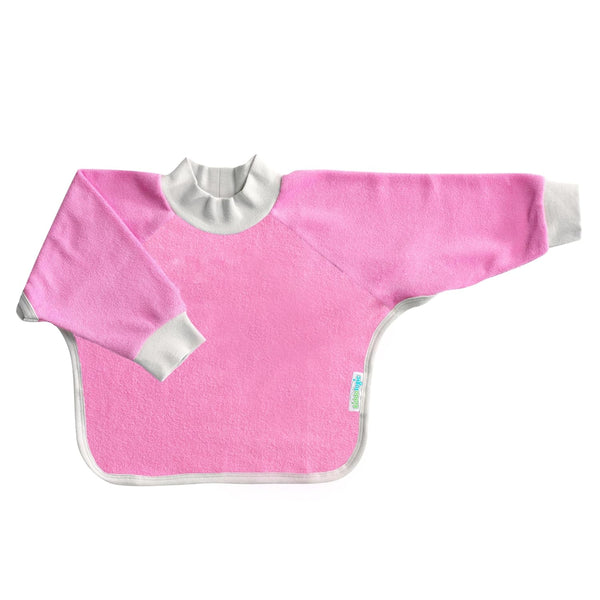 Kiddologic Bibit-all Baby Feeding Bib, Long Sleeves with Ribbed Cuffs and High Collar,