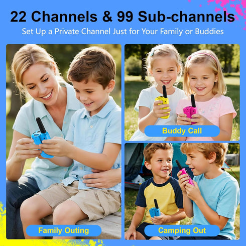SANJOIN 3-12 3 4 3 4 5 6 7 8 9 Walkie Talkies for Kids Games Outdoor Toys for Year Old Boys Girls, Miles Range Walkie