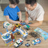 WishaLife City Police Station Toy Building Set - Police Car, Helicopter, Boat, Prison, Fun Gift for Kids 6+