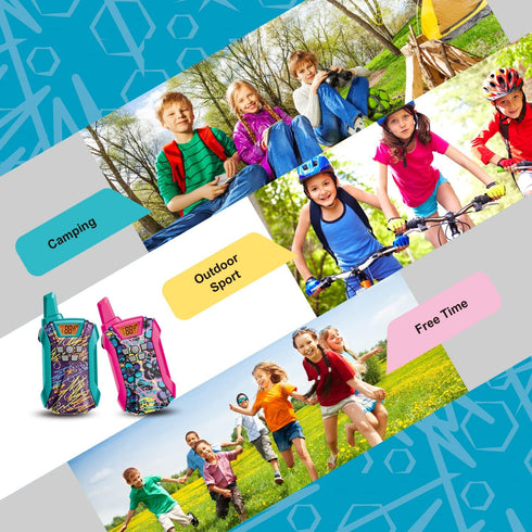 Walkie Talkies, 22 Channels Long Range for Boys Girls, Outdoor Camping Gear Toys for Kids Ages 4-12