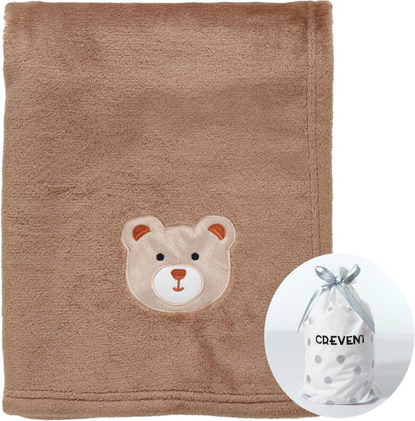 CREVENT Cute Cozy Fluffy Warm Baby Blanket, 30''X40'' for Girls Boys Infants Toddlers' Bedding Crib Cot Stroller