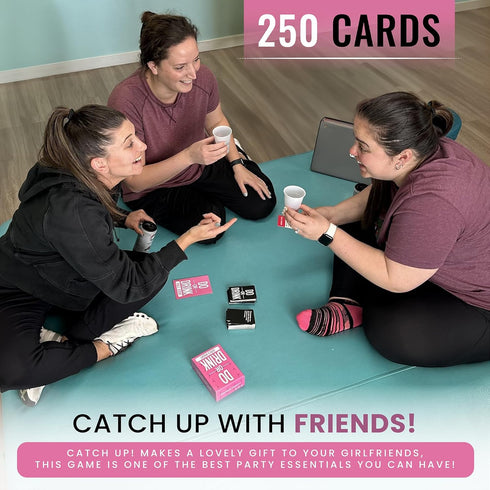 Do or Drink Girls Night - Bachelorette Party Drinking Game with 250 Cards for Hilarious Challenges