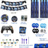 Video Game Party Supplies Set, Birthday Decoration for Boys, HAPPY BIRTHDAY Gamer Banner, Serves 20